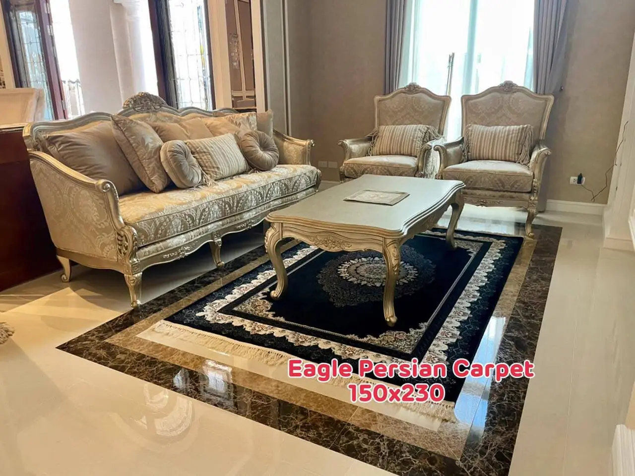พรมเปอร์เซีย ขนาด 150 × 230 ซม. ในบ้านลูกค้า Eagle Persian Carpet