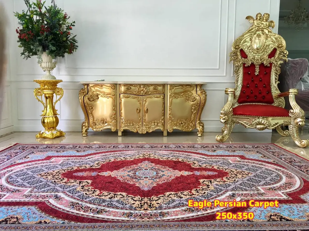 พรมเปอร์เซีย ขนาด 250 × 350 ซม. ในบ้านลูกค้า Eagle Persian Carpet