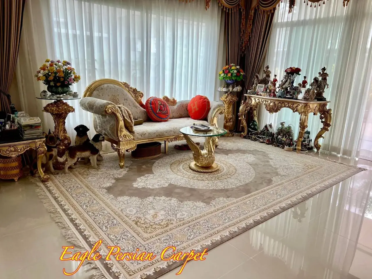 พรมเปอร์เซีย ในบ้านลูกค้า Eagle Persian Carpet